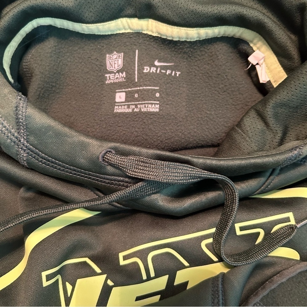Nike Therma NY Jets NFL  Dri-Fit Green Hoodie Sweatshirt Sz. L - Picture 12 of 16